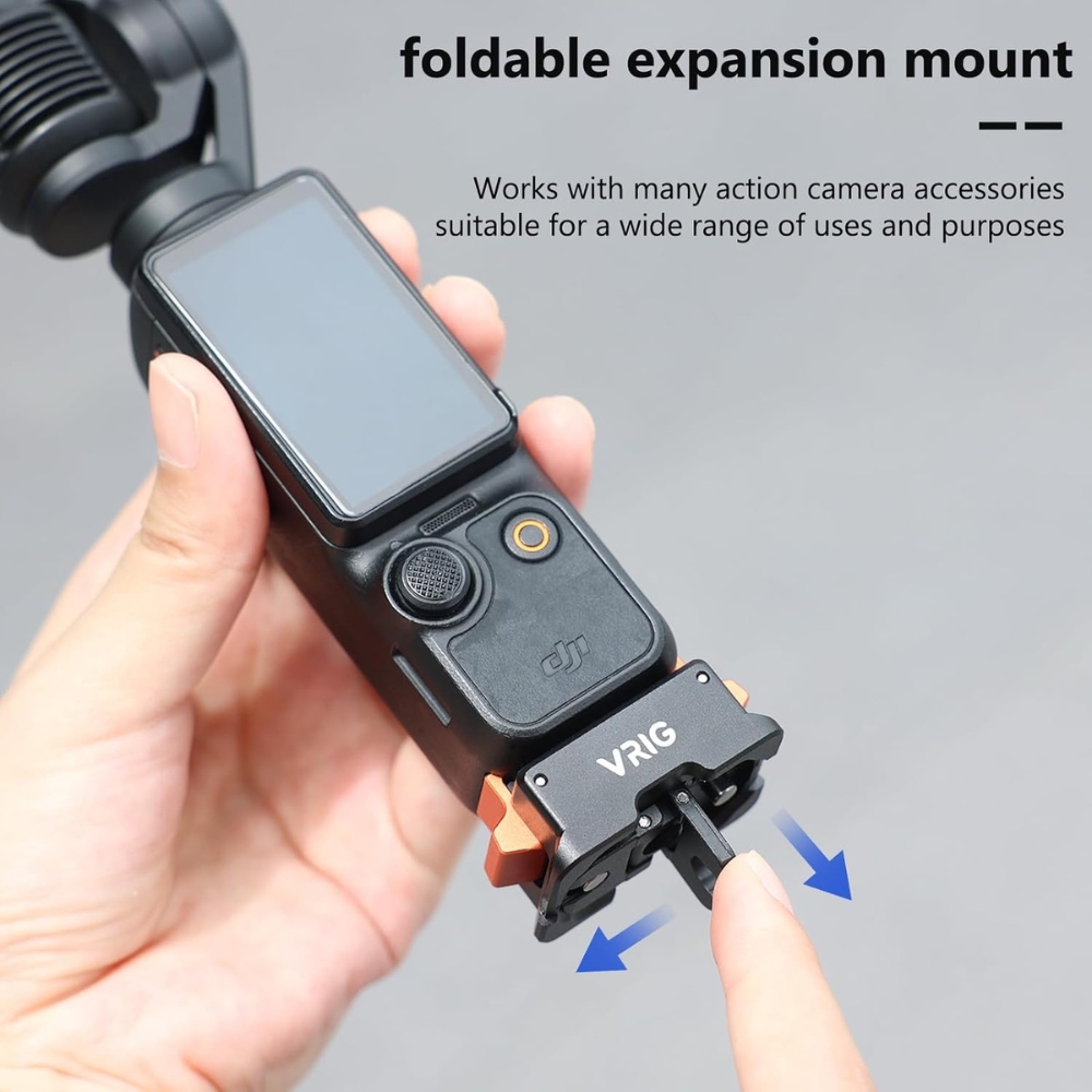 Adattatore per DJI Osmo Pocket 3 - Base metallica 4-in-1 con filettatura Type-C da 1/4 di pollice