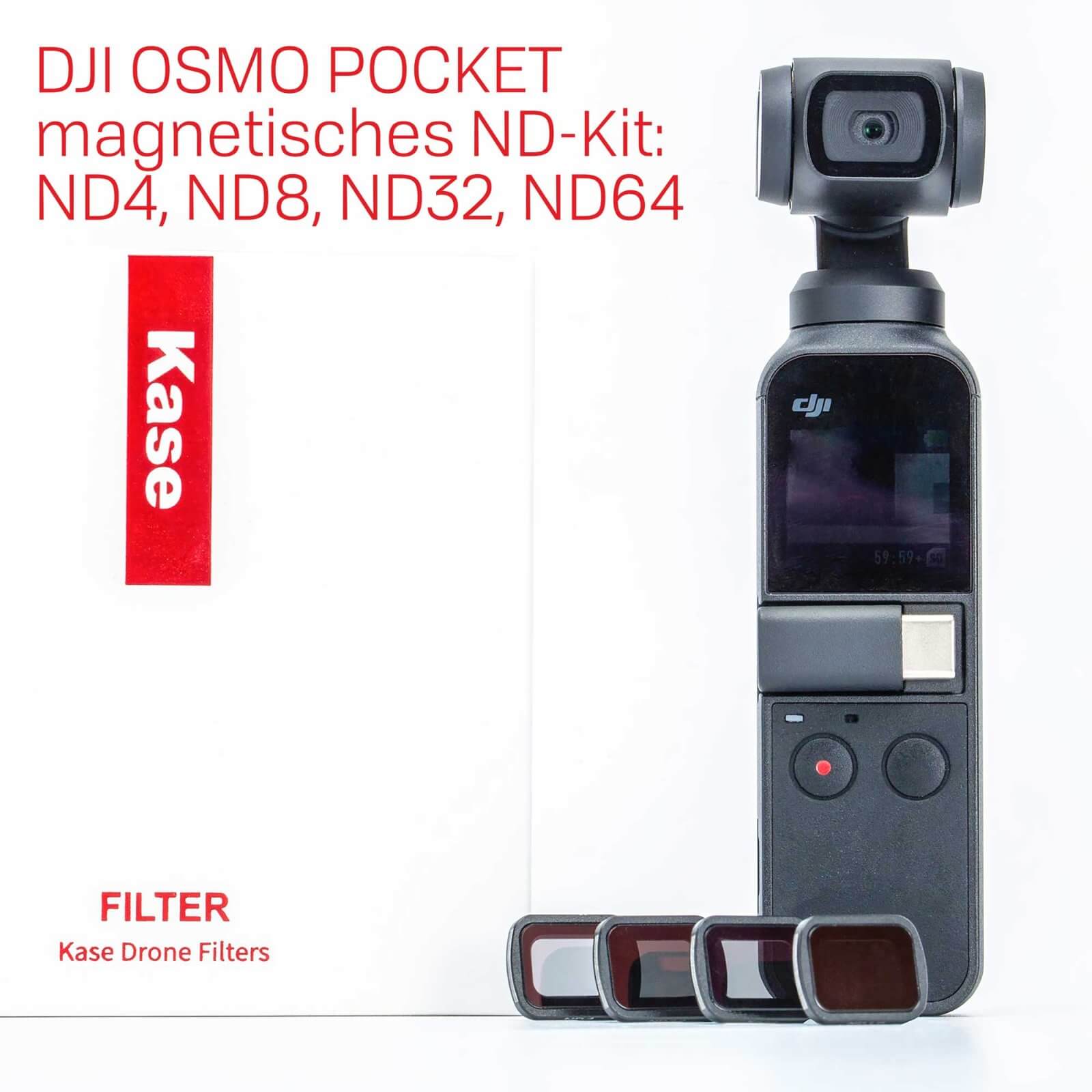 DRONE Magnetic ND Filter Kit para DJI OSMO Pocket incl. ND4, ND8, ND32, ND64