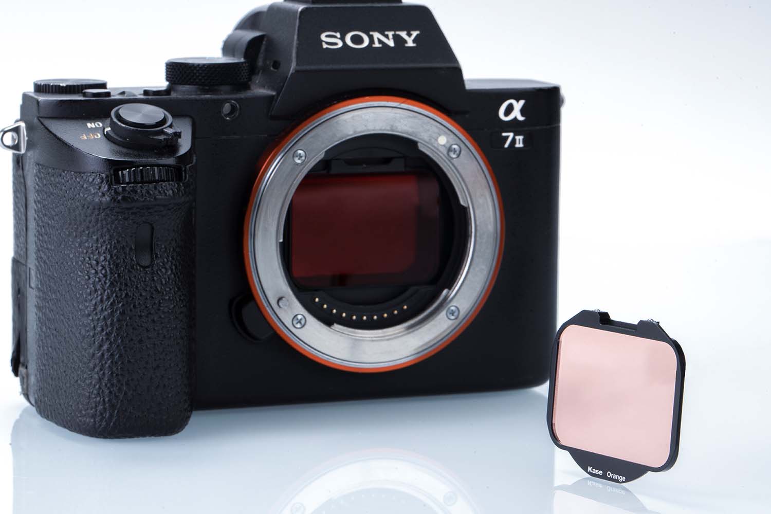 Zapinany filtr do pełnoformatowego podwodnego koloru Sony w kolorze pomarańczowym