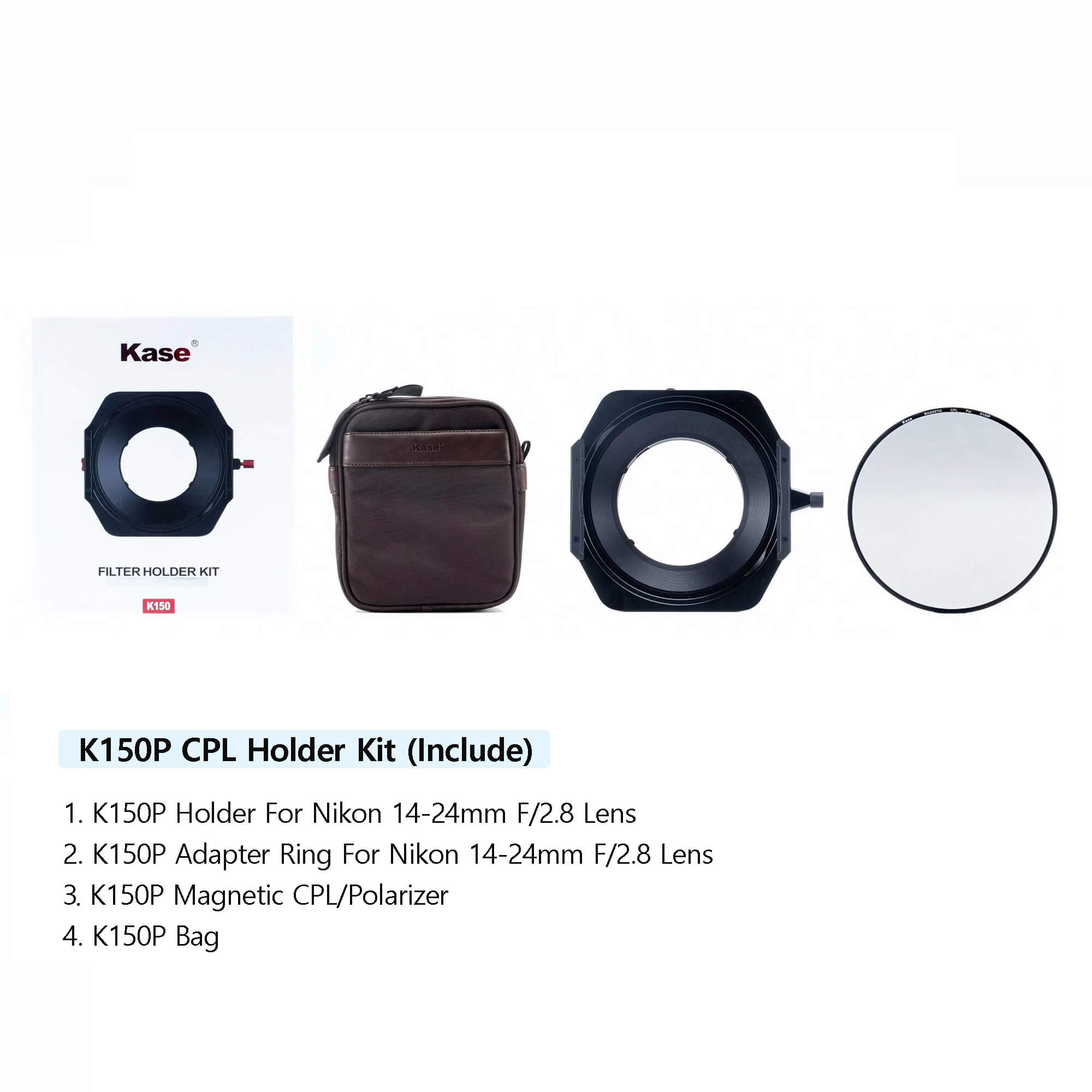 Jeu de porte-filtres K150P pour Nikon 14-24 F2.8 avec filtre polarisant