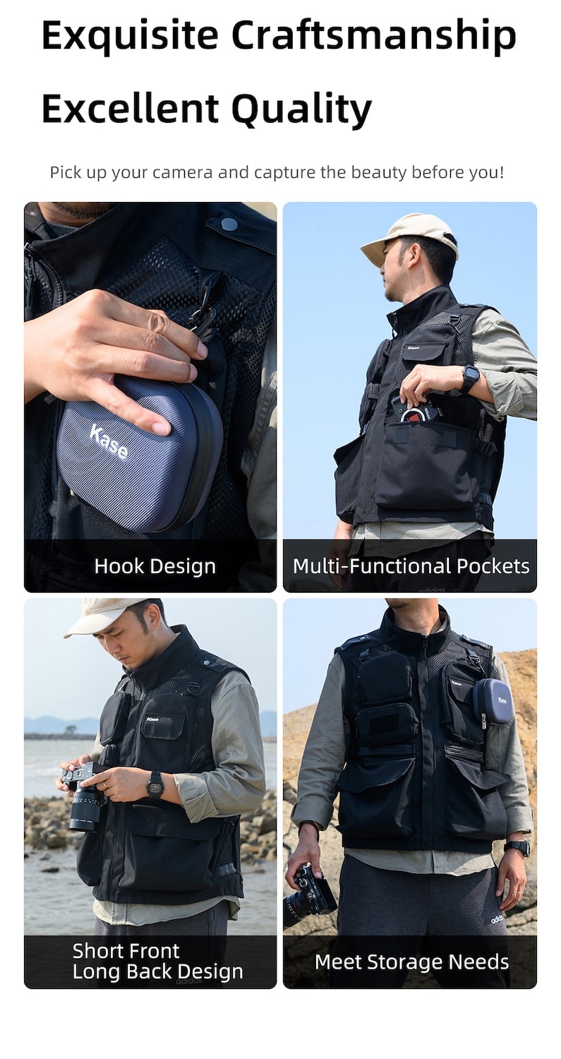 Chaleco para fotógrafos chaqueta fotográfica outdoor unisex