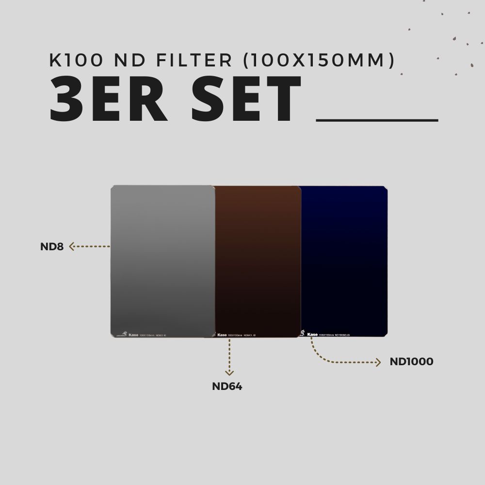 Juego de 3 filtros ND rectangulares 100x150mm