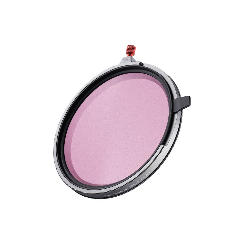 ROUND Zmienny wkręcany filtr VND z CPL i czarną mgiełką 1,5-8 stopni 3 w 1 z pokrywką obiektywu