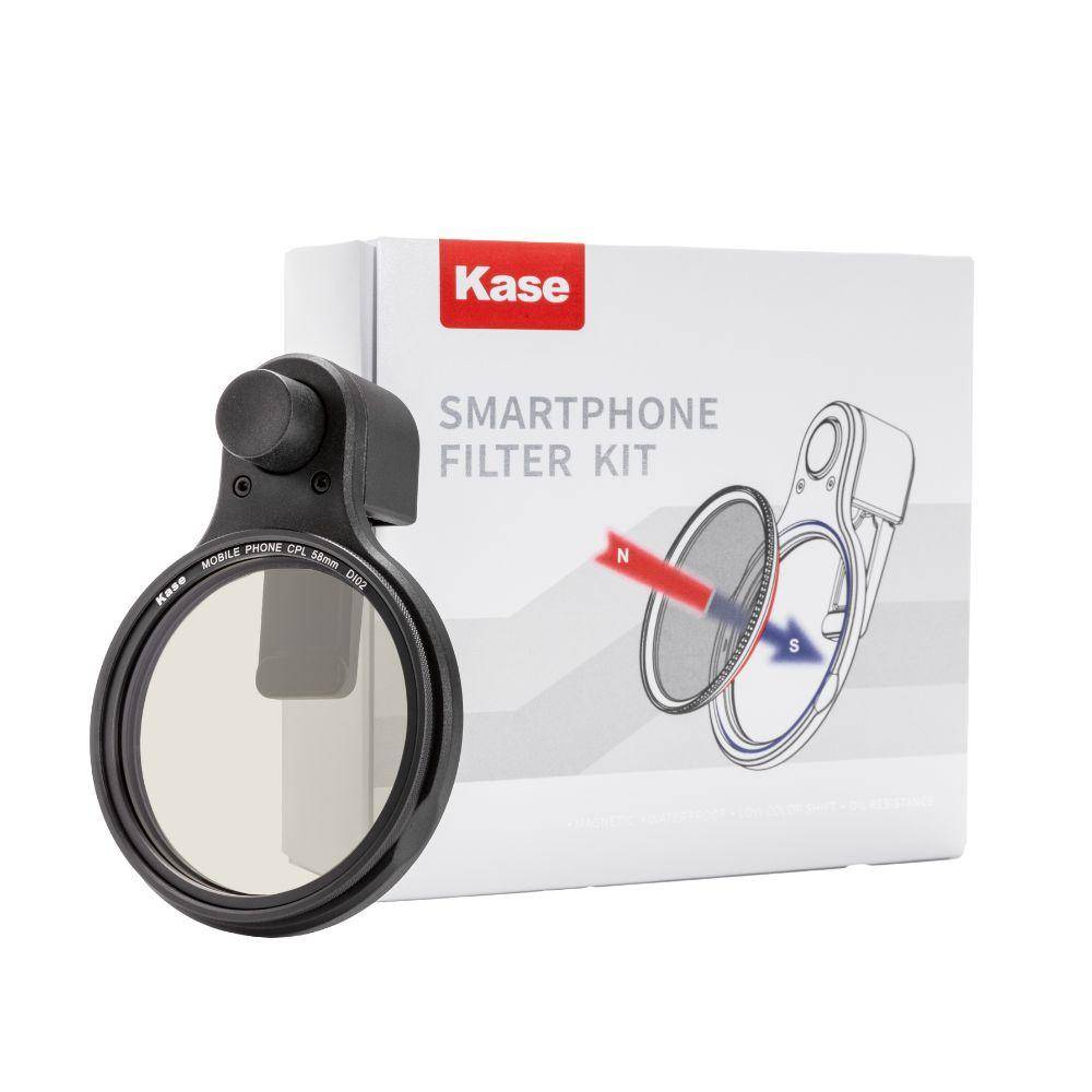 Filtro polarizador magnético para smartphone de 58 mm con clip magnético