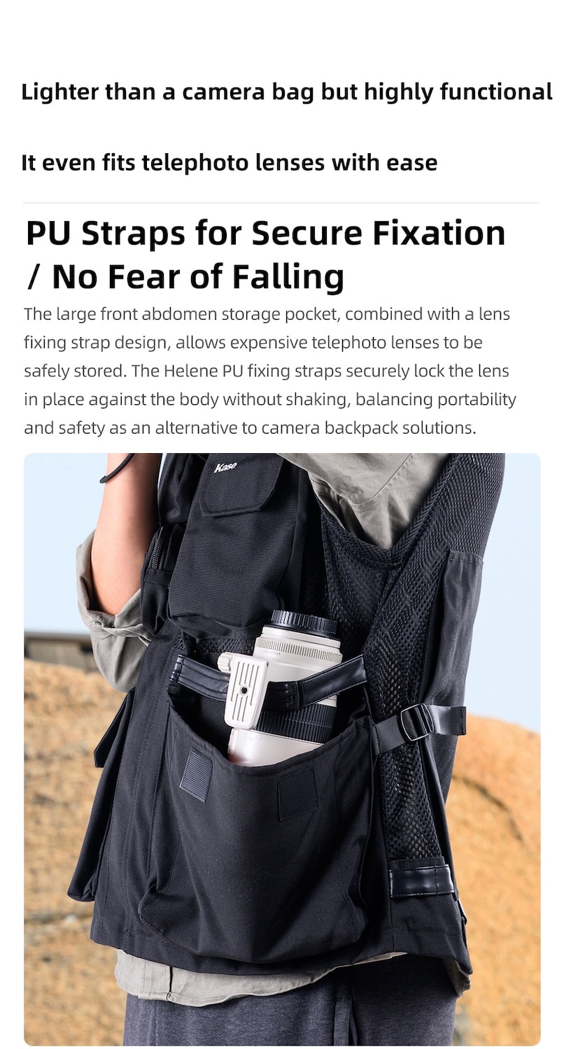 Chaleco para fotógrafos chaqueta fotográfica outdoor unisex