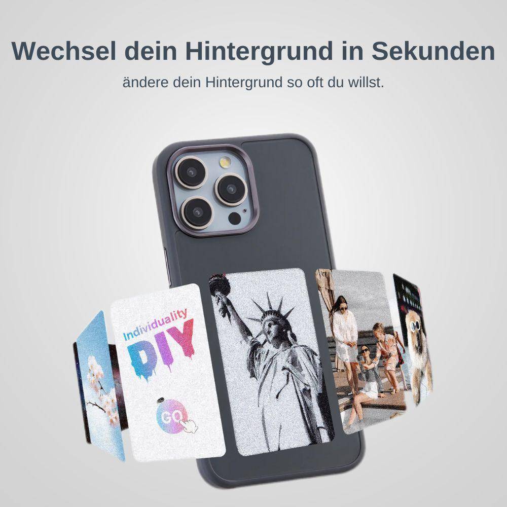 Innovadora funda protectora para iPhone con pantalla basada en NFC para la visualización de imágenes