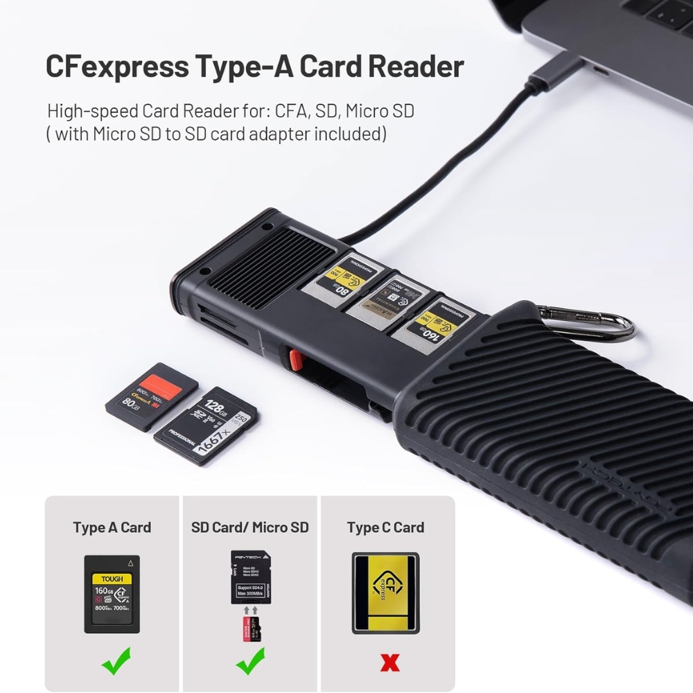 PGYTECH CFexpress CreateMate Estuche Lector de Tarjetas Tipo A/SD