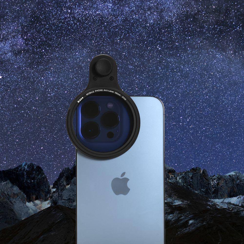 Filtro magnético anti láser para smartphone de 58 mm con clip magnético