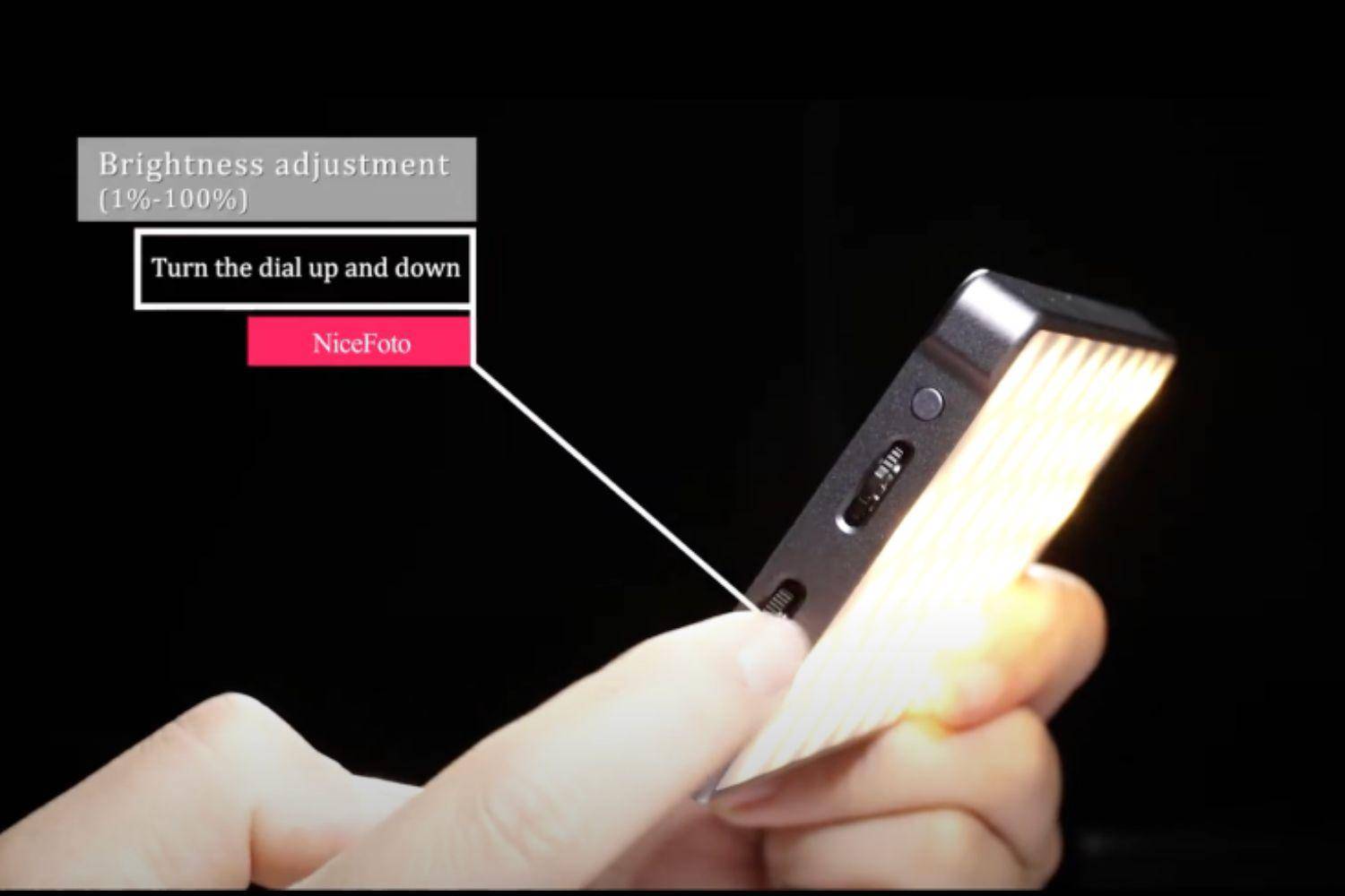 Luz de vídeo LED con banco de energía integrado ColorGlow TC 158