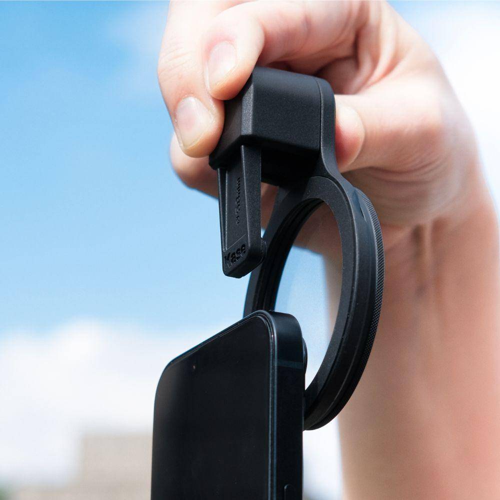 Filtro polarizador magnético para smartphone de 58 mm con clip magnético