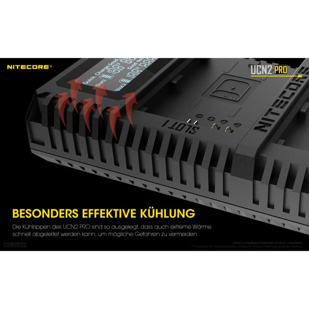 Cargador Nitecore UCN 2 PRO para Canon