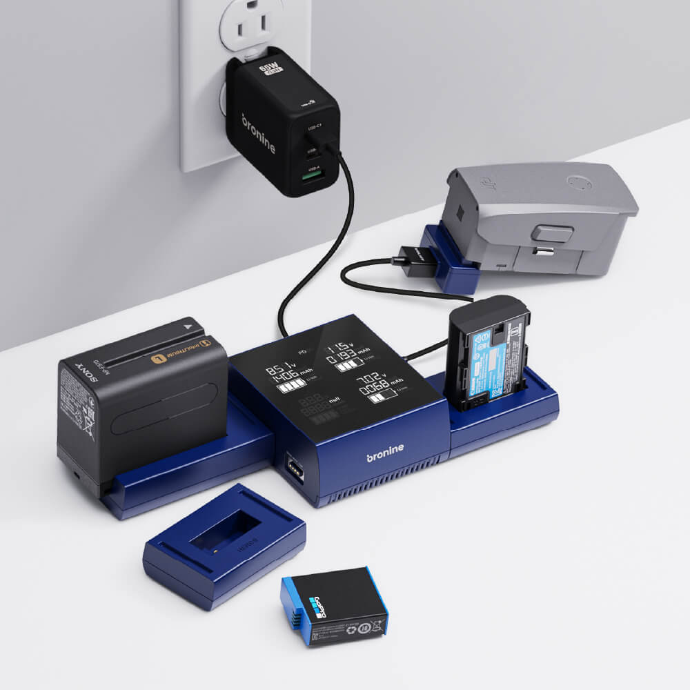 Adaptador de base de carga para cargadores Bronine de 2 y 4 puertos