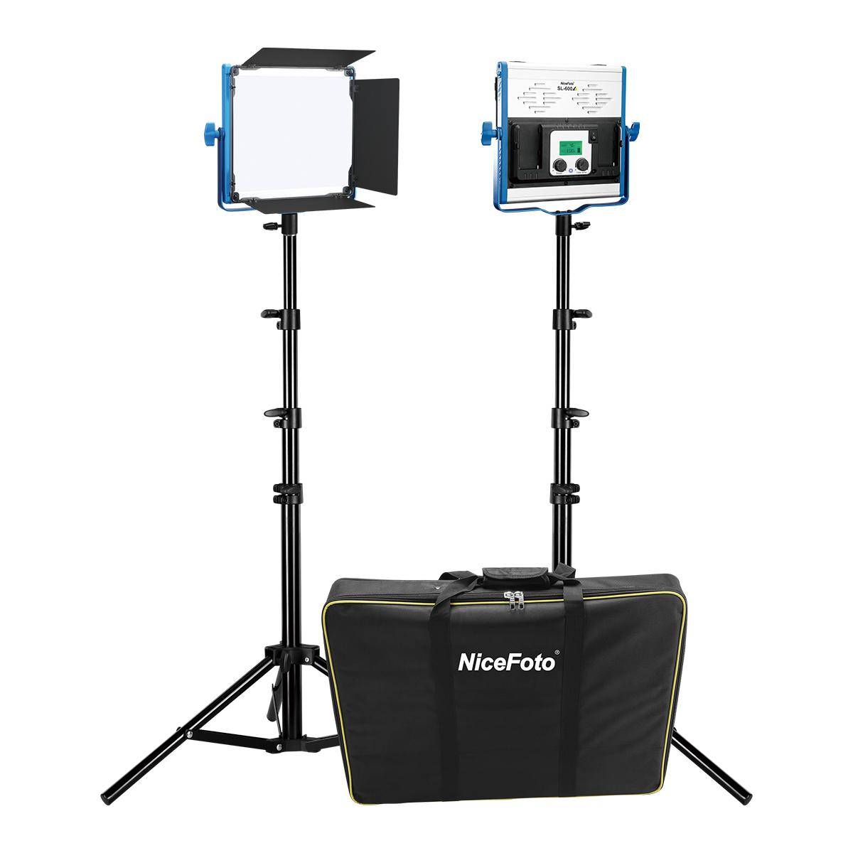 Luz LED para vídeo con trípode juego de 2 con control por app ColorGlow Pro 600