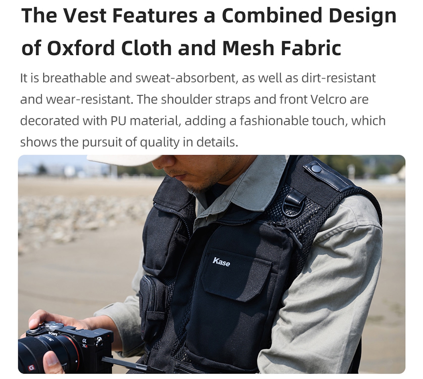 Chaleco para fotógrafos chaqueta fotográfica outdoor unisex