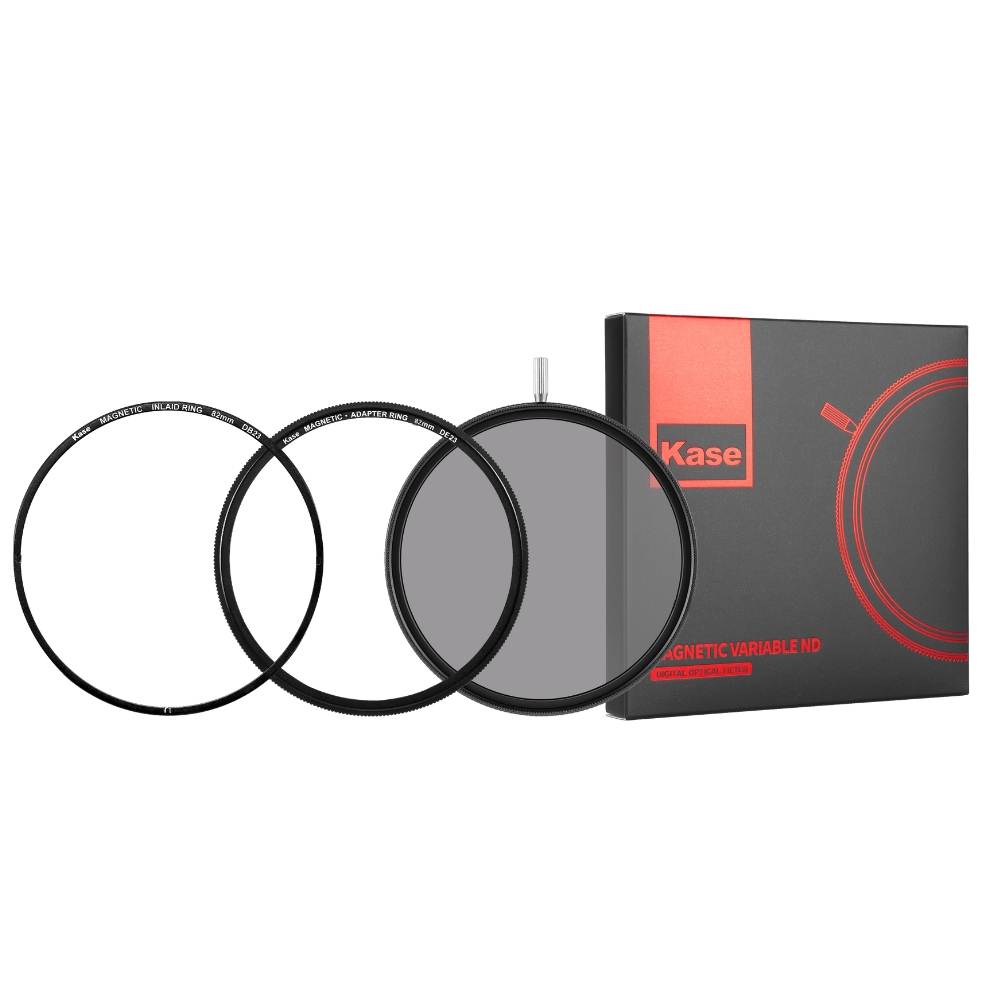 KW Revolution Magnetic Variable ND 1.5-5 stops combined with polarising filter
