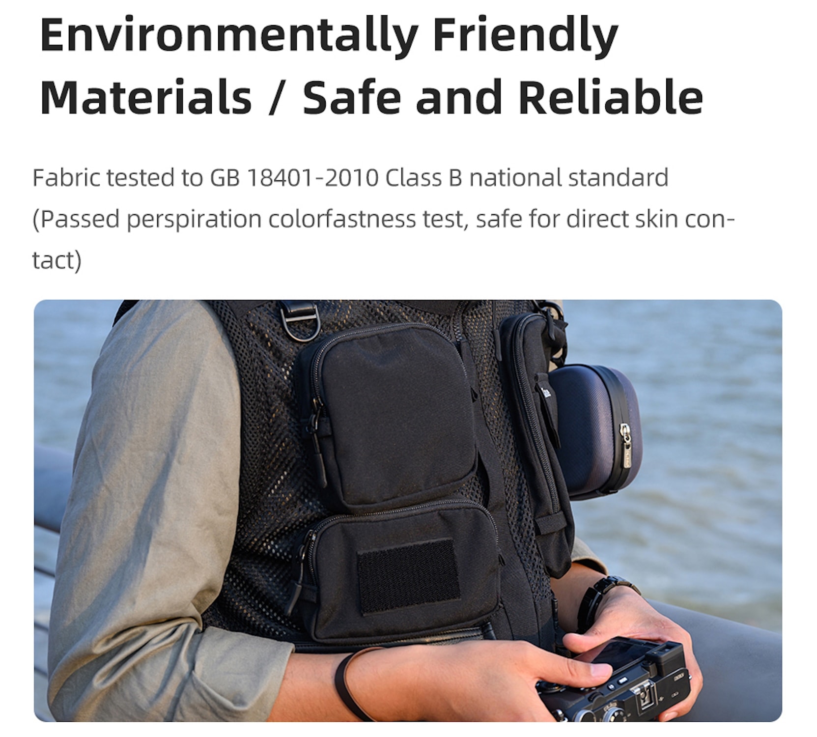 Chaleco para fotógrafos chaqueta fotográfica outdoor unisex